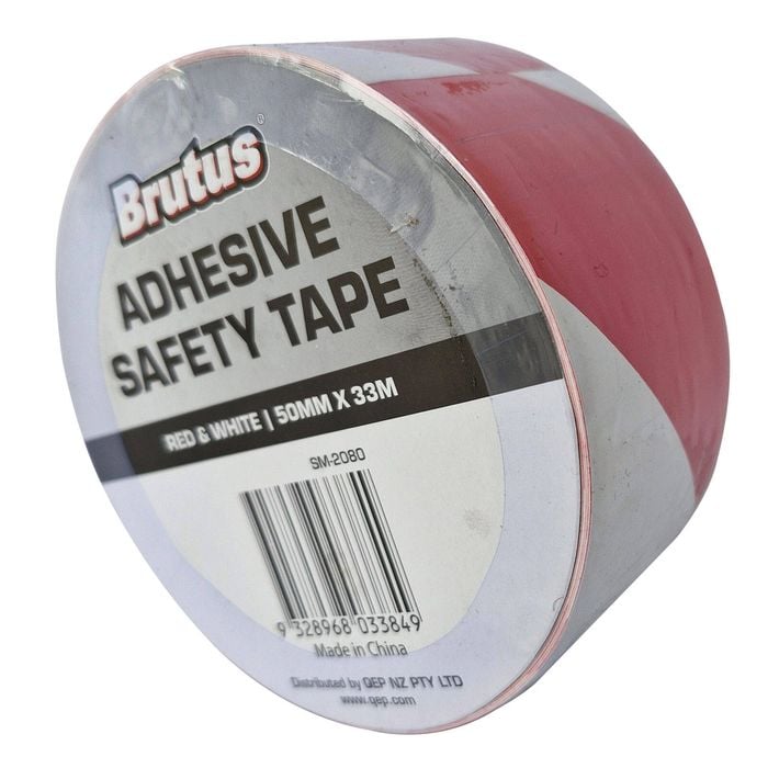 Brutus 50mm x 33m Red / White Adhesive Tape SM-2080