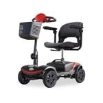 EQUIPMED Electric Mobility Scooter Portable Folding for Elderly Older Adult, SmartRider Black & Red
