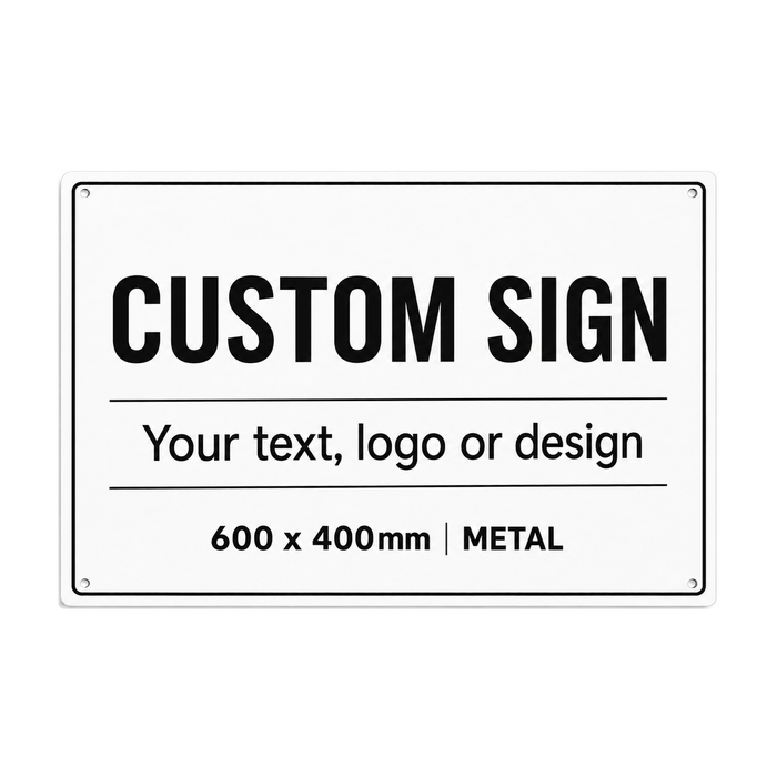 Pinnacle 600 x 400mm Metal Custom Sign