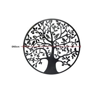 60cm Black Tree of Life Wall Art Hanging Metal Iron Sculpture