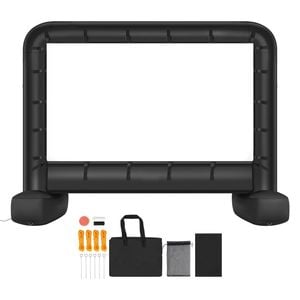 VEVOR 426cm Inflatable Movie Screen 120W with Portable Storage Bag for Outdoor Backyard