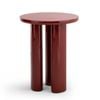 Eliette 39cm Merlot Red Glossy Round Side Table