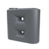 Melro Tanks 3510L Metal Grey Poly Slimline Water Tank