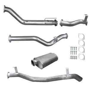 Ignite Exhausts Turbo Back For Toyota Landcruiser 79 Series V8 S/cab 3" No Cat & Muffler Raw Aluminised Steel