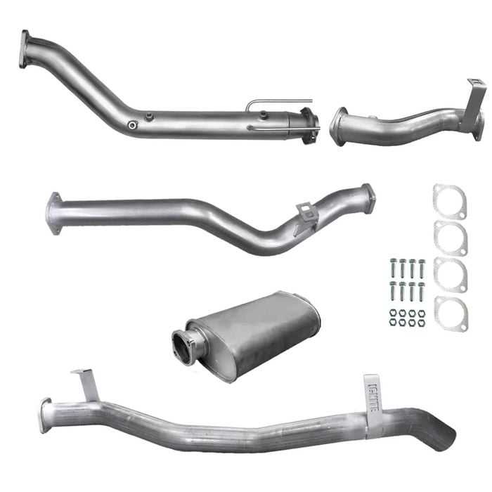 Ignite Exhausts Turbo Back For Toyota Landcruiser 79 Series V8 S/cab 3" No Cat & Muffler Raw Aluminised Steel