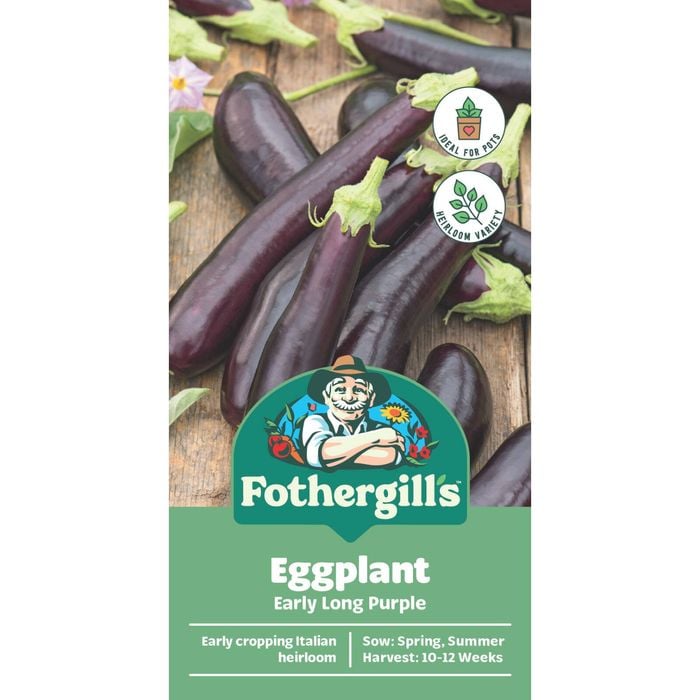 Fothergill's  Long Purple Eggplant Vegetable Seeds