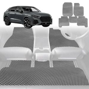 6D Diamond Car Floor Mats for Audi Q3 RSQ3 F32018-Current-Full Set-Grey-Outback GT