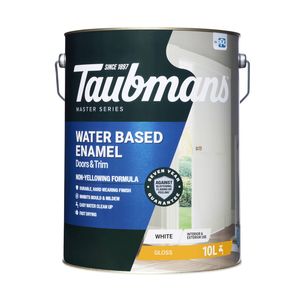 Taubmans 10L White Gloss Water Based Enamel Paint