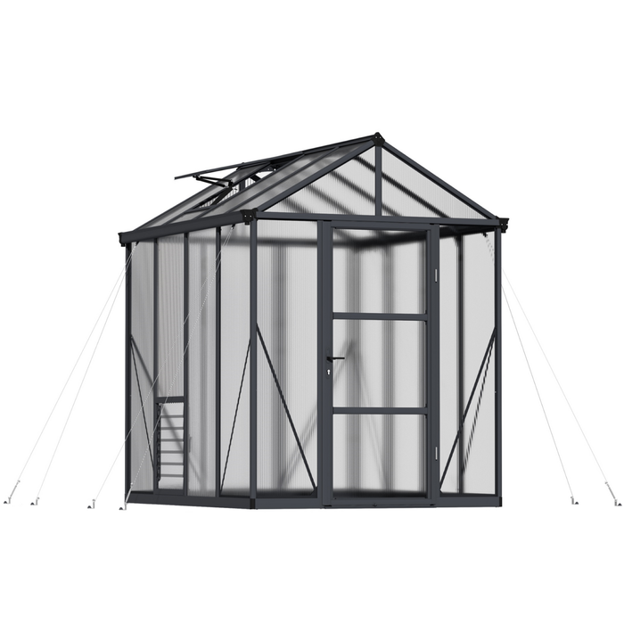 Maze Glory 6' x 8' (2.0m x 2.5m) Premium Greenhouse - Grey Frame 
