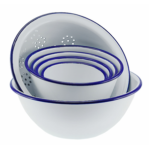 Falcon 6 Piece Prep Set - White With Blue Rim