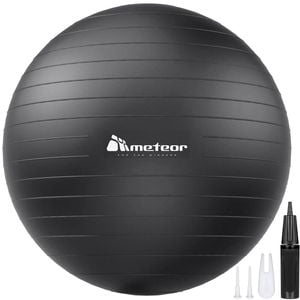 METEOR Black 65-75cm Yoga Ball with Pump