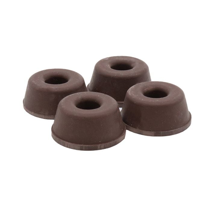 Surface Gard 25mm Brown Round Screw-In Bumper - 4 Pack