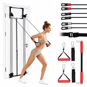 Advwin Portable Door Band Resistance Workout Equipment, Stackable up to 200LBS, Complete Home Gym Full Body Workout