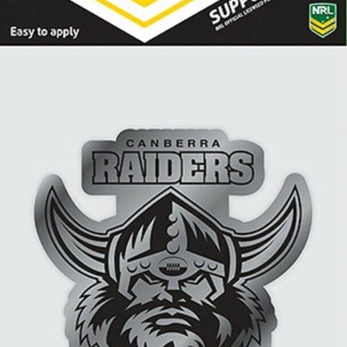 NRL Chrome Decal - Canberra Raiders - Car Sticker 12x12cm