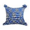 SOGA 45cm Deep Sea Blue Throw Pillow – Gradient Dyed Soft