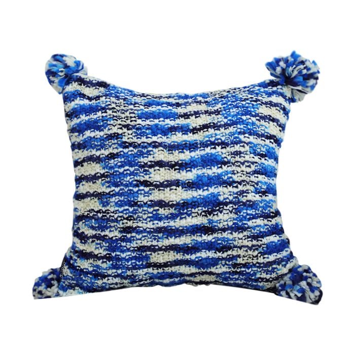 SOGA 45cm Deep Sea Blue Throw Pillow – Gradient Dyed Soft
