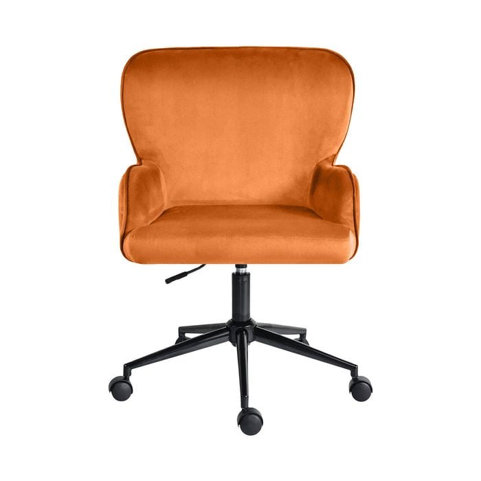 La Bella Orange Desk Armchair - Home Office Swivel Chair Adjustable Height Seat PLUME