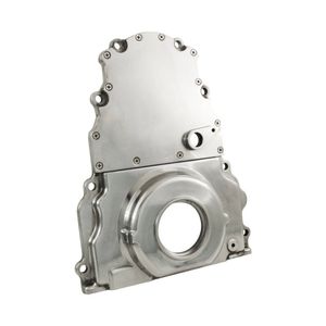 Cal Custom GM LS1 LS2 LS3 Timing Cover W/Cam Sensor Hole - Polished Aluminium, Holden, CHEV