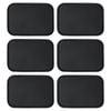 Argon Tableware 6x Rectangular Serving Trays - 66 X 45.5cm - Reusable Non Slip Stackable Rubberized Food Drinks Platter Tray