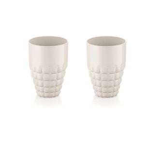 2PK Guzzini Tiffany 510ml 19cm Plastic Tall Tumbler - White