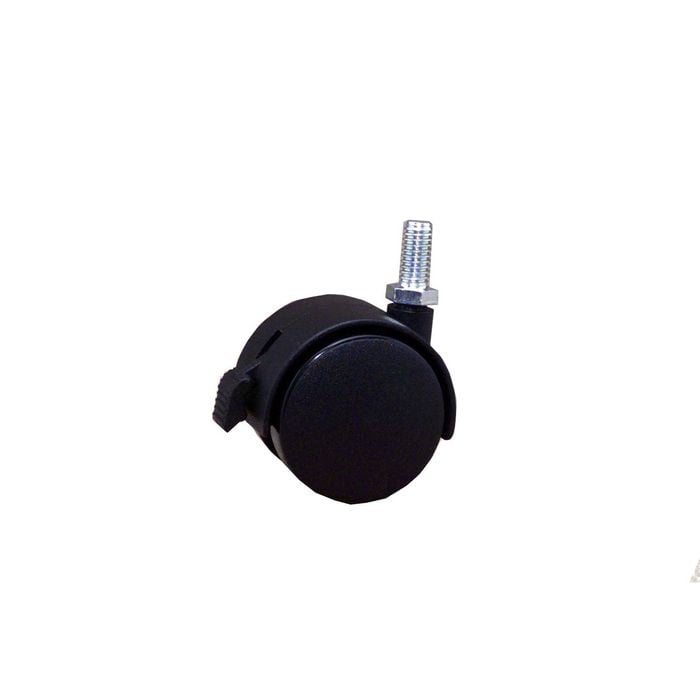 Moveit 5/16 50mm Black Nylon Furniture Hooded Castor - 2 Pack