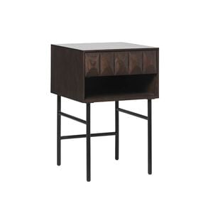 Modern Furniture LATINA Side Table - Dark Brown / Black