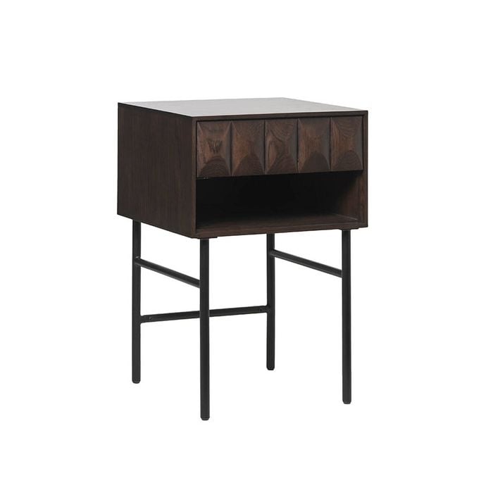 Modern Furniture LATINA Side Table - Dark Brown / Black