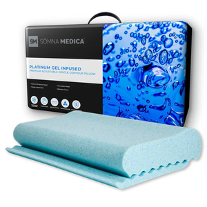 Somna Medica Gel Infused Gentle Contour Adjustable Pillow