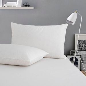Dreamaker White Duck Feather Pillow Twin Pack
