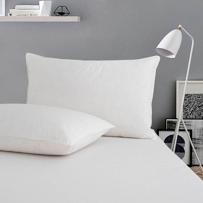 Dreamaker White Duck Feather Pillow Twin Pack