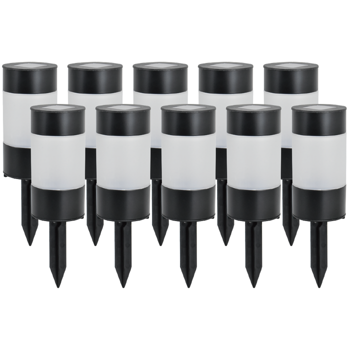Click 11cm Black Village Bollard LED Pathway Light - Pack of 10