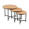 Cooper Set Of 3 Nesting Round Coffee Tables Oak
