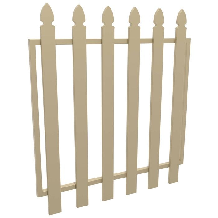 ProtectorAl 975 x 1000mm Paperbark Aluminium Bishop Garden Gate