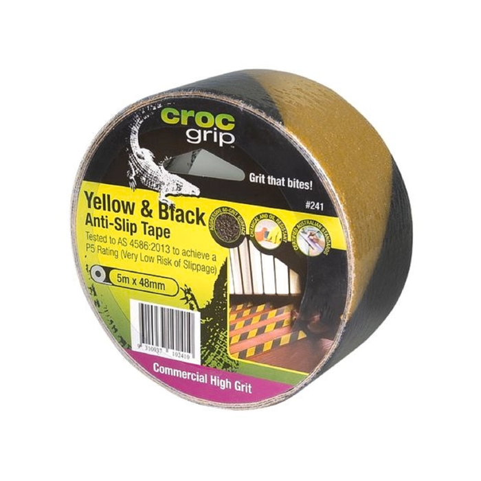 Croc Grip 48mm x 5m Yellow And Black Anti-Slip Tape