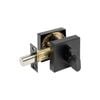 Zanda 65x65mm Diameter Matt Black Triad Slimline Square Single Deadbolt (Key/Turn)