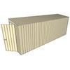 Build-A-Shed 1.2 x 5.2 x 2.0m Tunnel Shed Tunnel Hinged Door No Side Doors - Cream