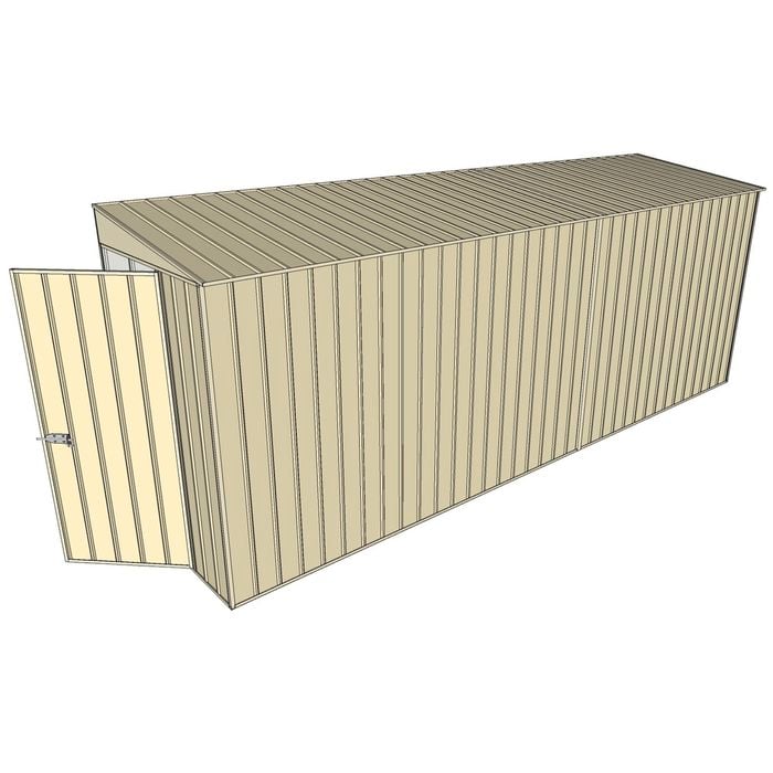 Build-A-Shed 1.2 x 5.2 x 2.0m Tunnel Shed Tunnel Hinged Door No Side Doors - Cream