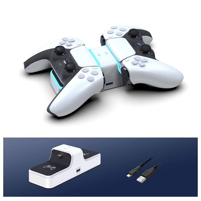 Dual Controllers Fast Charging Dock Station Stand with LED For Sony PS5 Playstation 5 DualSense
