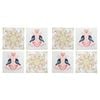 2x 4pc LVD Ceramic Coasters Mandala Dream Home/Kitchen Decor 9.5cm Square