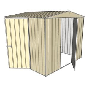 Build-a-Shed 2.3 x 2.3 x 2.3m Dual Hinged Door Shed - Cream