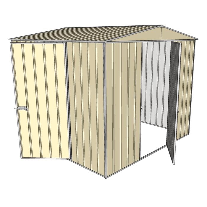Build-a-Shed 2.3 x 2.3 x 2.3m Dual Hinged Door Shed - Cream