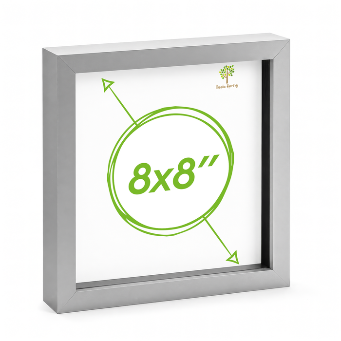 Nicola Spring Acrylic 3D Box Photo Frame - 8" x 8"