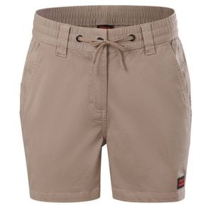 Hard Yakka Women's Khaki Tough Utility Short Shorts - Size 8