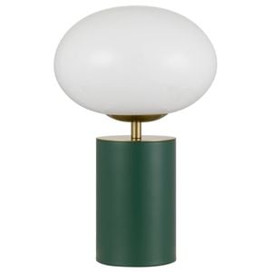 Telbix Notal Contemporary Table Desk Lamp Light Metal Glass Green Satin