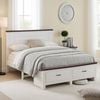 Artiss Queen Wooden Bed Frame With 2 Drawer Platform Bed With Headboard White Bed Base For Bedroom