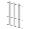 ProtectorAl 0350-1200mm x 1800mm Palladium Silver Picket Top Pool Fence Panel Raked Up to 15º