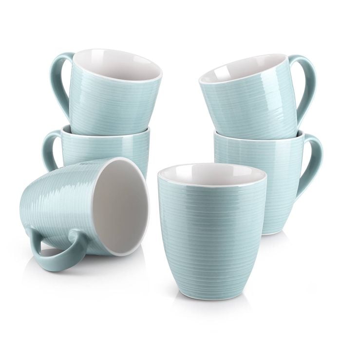 DOWAN Coffee Mugs Set of 6, 17 Oz Ceramic