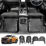 5D Customized All Weather Car Mat Floor Door Sill Full Set for Ford Next-Gen Ranger 2022-2024