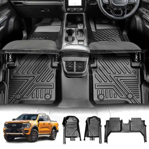 5D Customized All Weather Car Mat Floor Door Sill Full Set for Ford