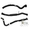 Ignite Exhausts Turbo Back For Nissan Gu Patrol 4.2l Turbo Diesel Wagon 3" Inch / Hot Dog Black Aluminised Steel